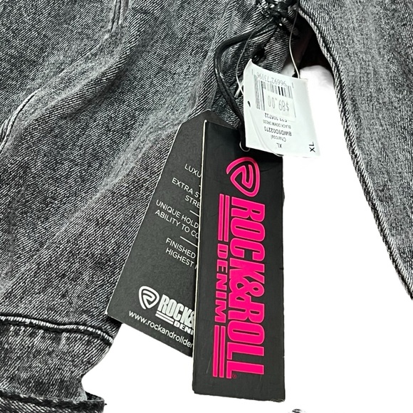 Rock&Roll Denim Charcoal Black Denim Dress with Stretch Women’s XL NWT - Picture 5 of 10